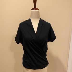 Anthropologie- Maeve brand - Black short sleeve blouse - new with tag- size XS